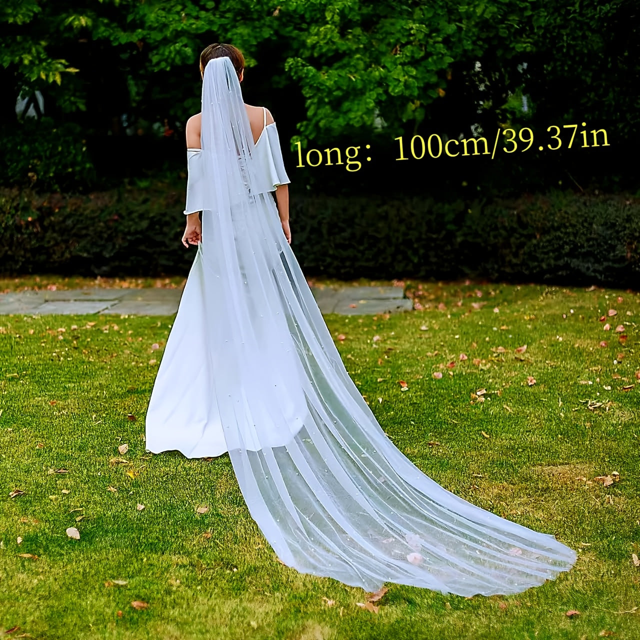 Embellished Bridal Veil Polyester Fabric for Weddings & Parties
