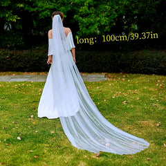 Embellished Bridal Veil Polyester Fabric for Weddings & Parties
