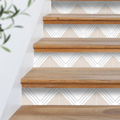 Scandi Vinyl Stair Sticker Peel Stick Waterproof Riser