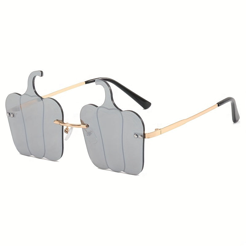 Irregular Rimless Women's Sunglasses Metal Y2K Eyewear