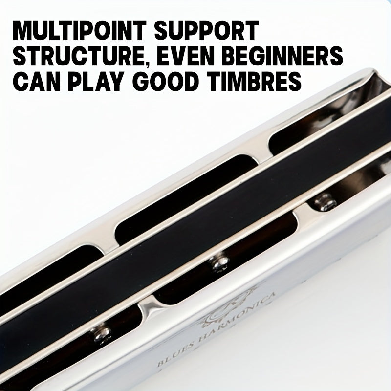10 Hole C Key Blues Harp Ideal for Beginners