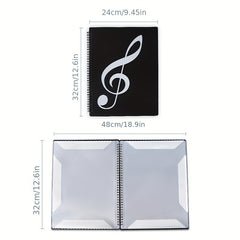 30 Sheets Music Sheet Clip Book A4 Non-Reflective Storage