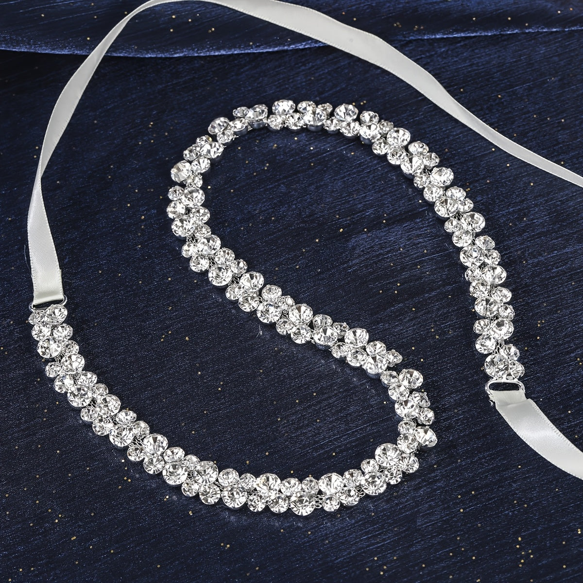 Sparkling Rhinestone Bridal Waist Belt for Brides