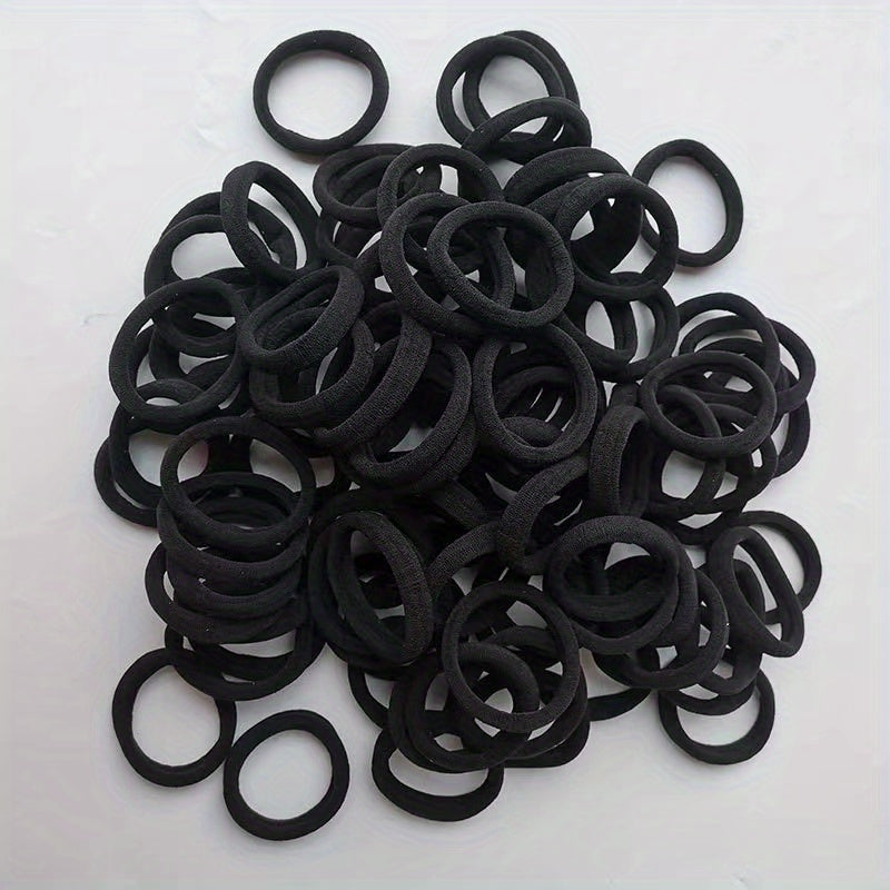 100pcs Seamless Elastic Hair Ties Rubber Hair Bands