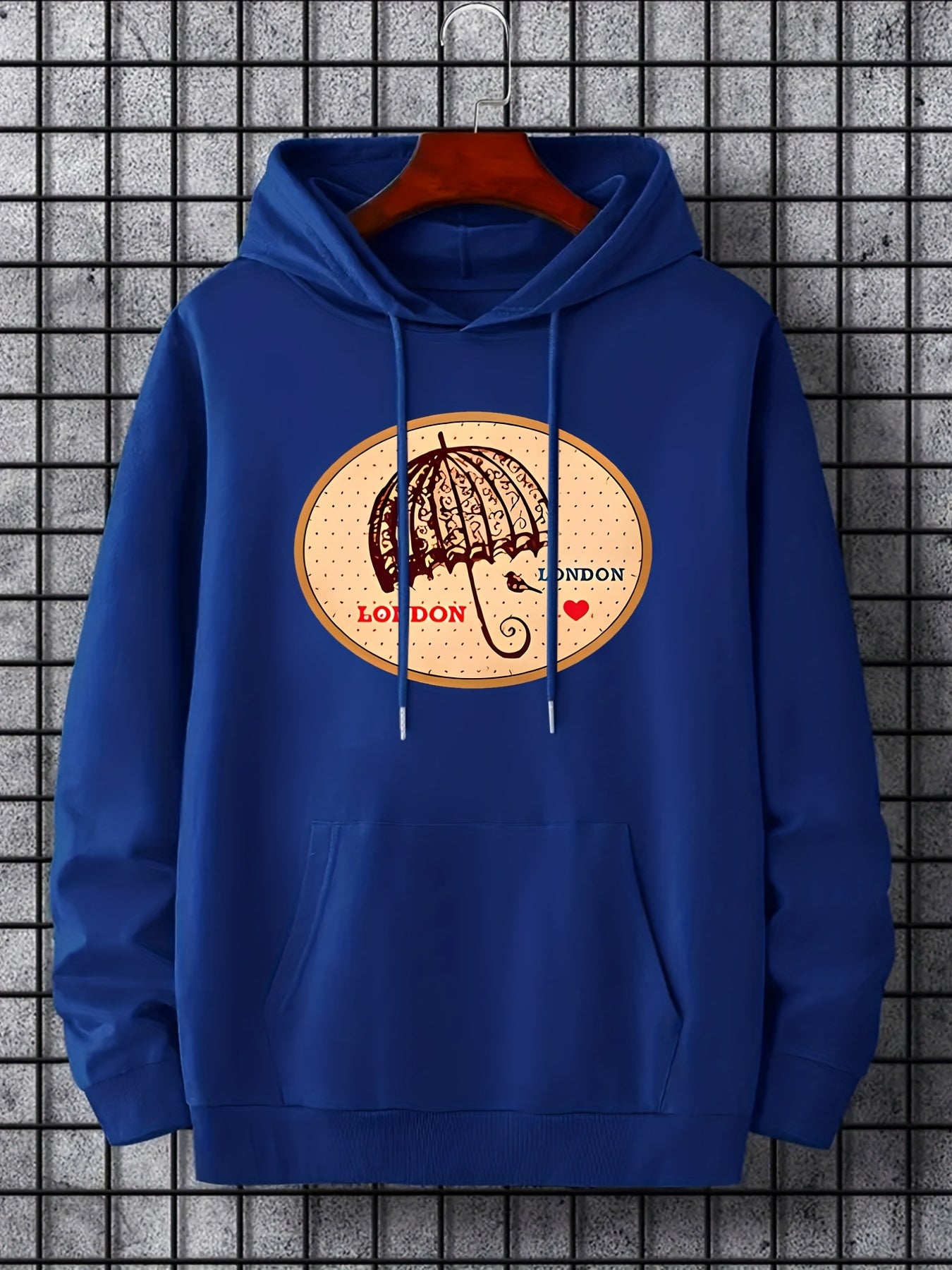 'London' Umbrella Print Hoodie Hoodies For Men