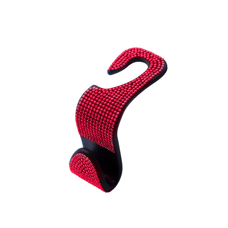 Crystal Rhinestone Car Headrest Hooks Car Purse Bag Holder Bling Accessories