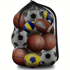 XL Sports Net Ball Bag Adjustable Shoulder Straps Team Equipment Storage