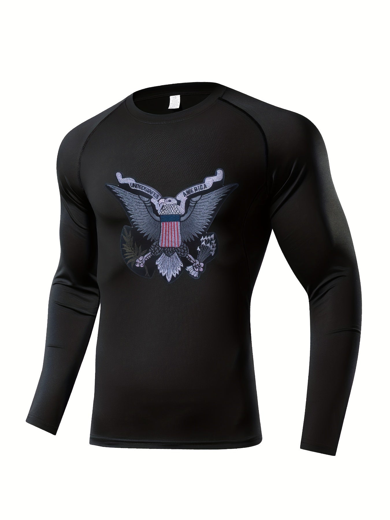 Skeleton Pattern Compression Shirt Men's Long Sleeve Athletic Baselayer