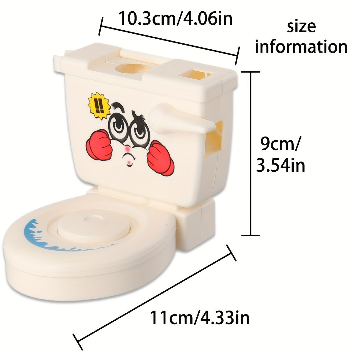 Toilet Flying Poop Game Plunger & Colorful Poop Figures 2-4 Players ABS