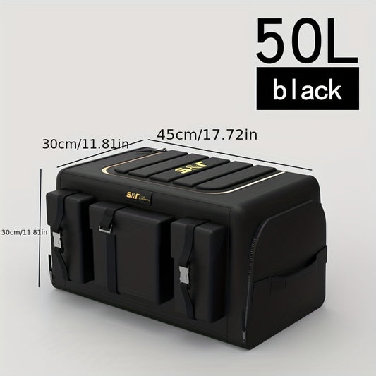 1pc Car Trunk Storage Box Folding Tail Box Storage Accessories