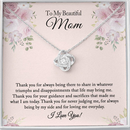 Mom Rhinestone Necklace Birthday Gift From Daughter Son