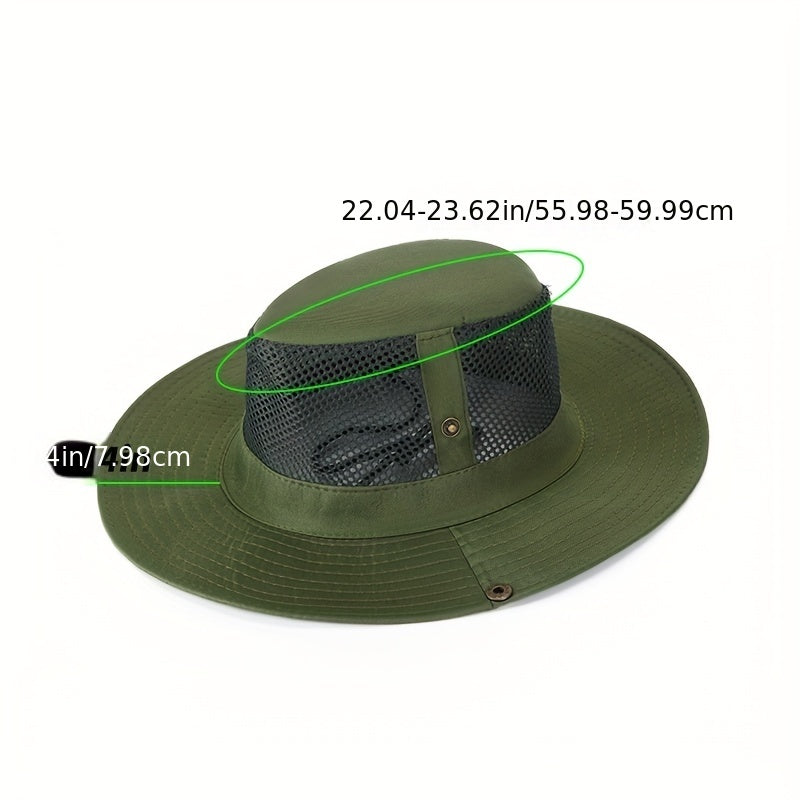 Mesh Hollow Out Sun Hat Unisex Breathable Sunshade Bucket Hat