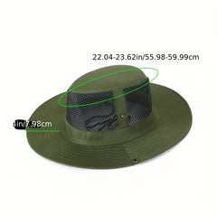 Mesh Hollow Out Sun Hat Unisex Breathable Sunshade Bucket Hat