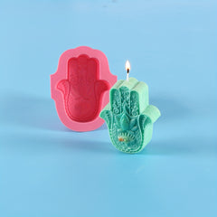 DIY Silicone Candle Mold Hand Shaped Mould For Soap Resin Candle Making