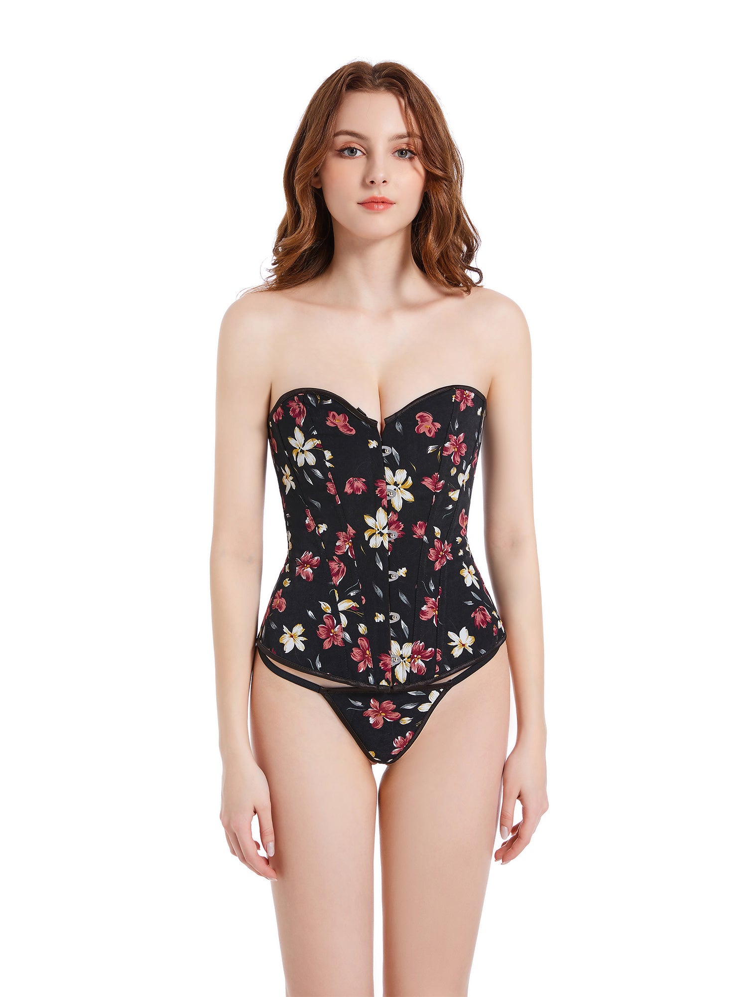 Women's Regency Corset Costume Belt Waist Teddy Tie Push Up Vest