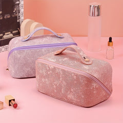 Zipper Makeup Satchel Bag Travel Toiletry Wash Bag Portable Storage Bag