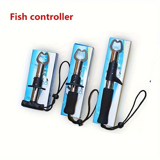 T Shape Fish Controller Stainless Steel Fish Lip Gripper Fishing Tool
