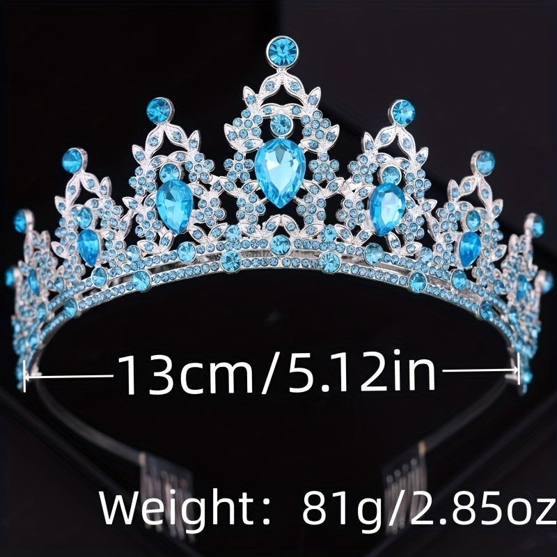 Crystal HeadBand Queen Tiara Crown For Women