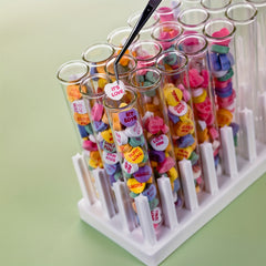 50pcs Clear Plastic Test Tubes with Caps 16x110mm 10ml