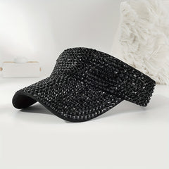 Sunshade Top Hat Cap Inlaid with Diamonds