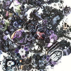 50 Gothic Rose Stickers Transparent PET Material for Various Items