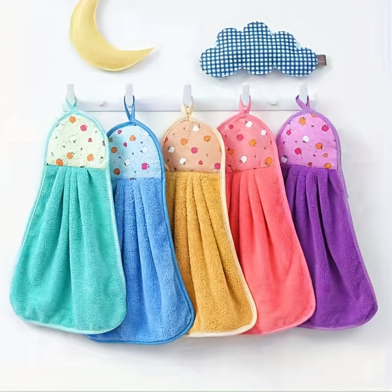 3pcs Coral Fleece Hand Towel Lint Reusable Washable for Kitchen and Bathroom