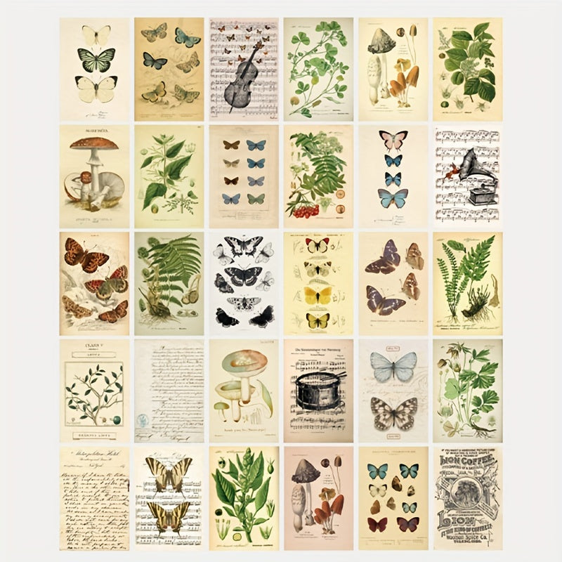 30 Piece Butterfly Leaf Insect Wall Sticker Set for Bedroom Decoration