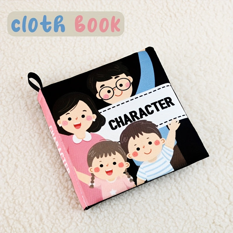 High Contrast Baby Cloth Book 0-6 Mos Washable Non Toxic Early Learning