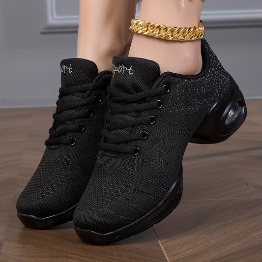 Women's Arch Support Dance Shoes with Letter Embroidery
