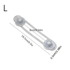 10pc Transparent Strap Drawer Lock Child Safety Finger Protection Locks