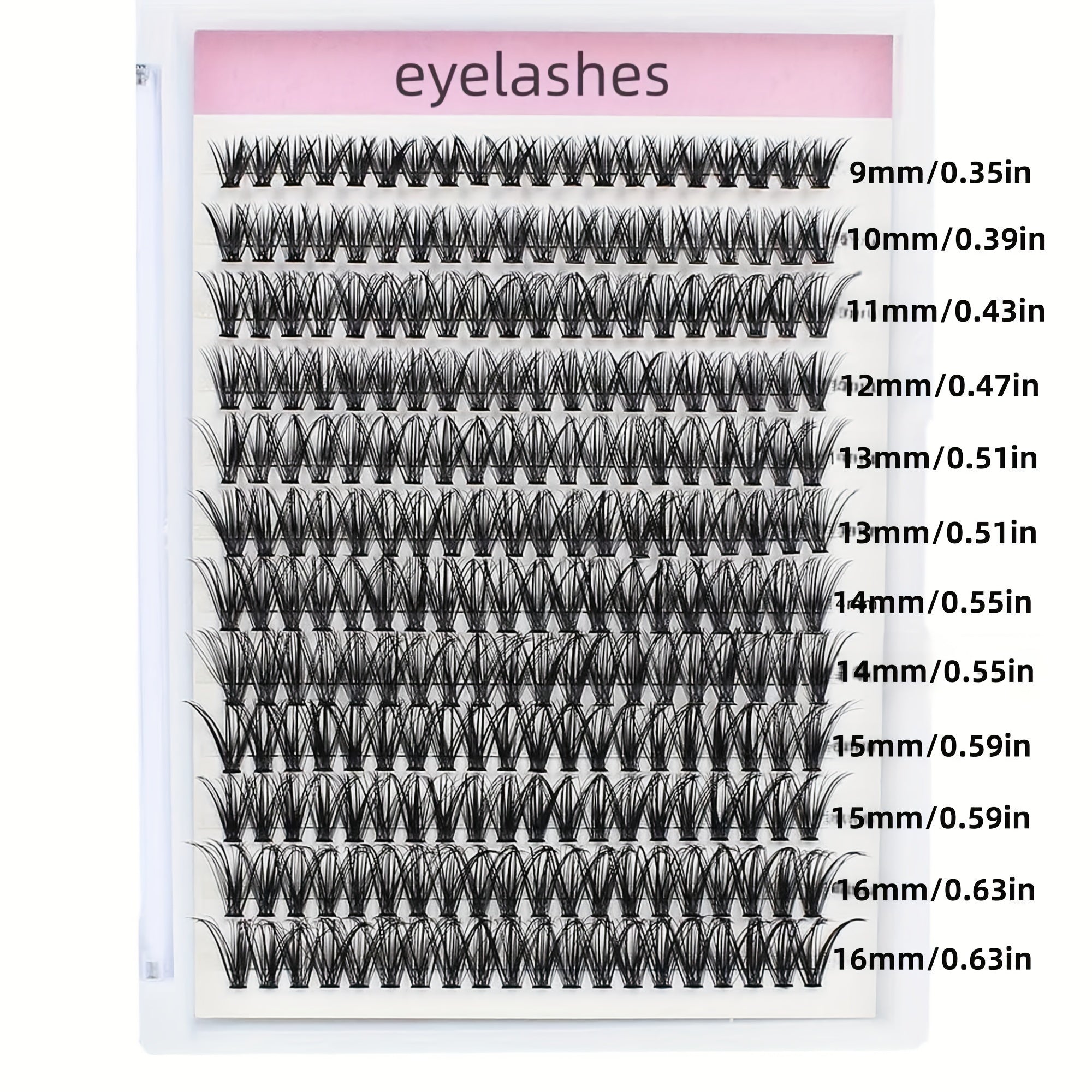 240pcs 40D DIY D Curling Individual Faux Mink False Eyelashes 0 07 9 16mm