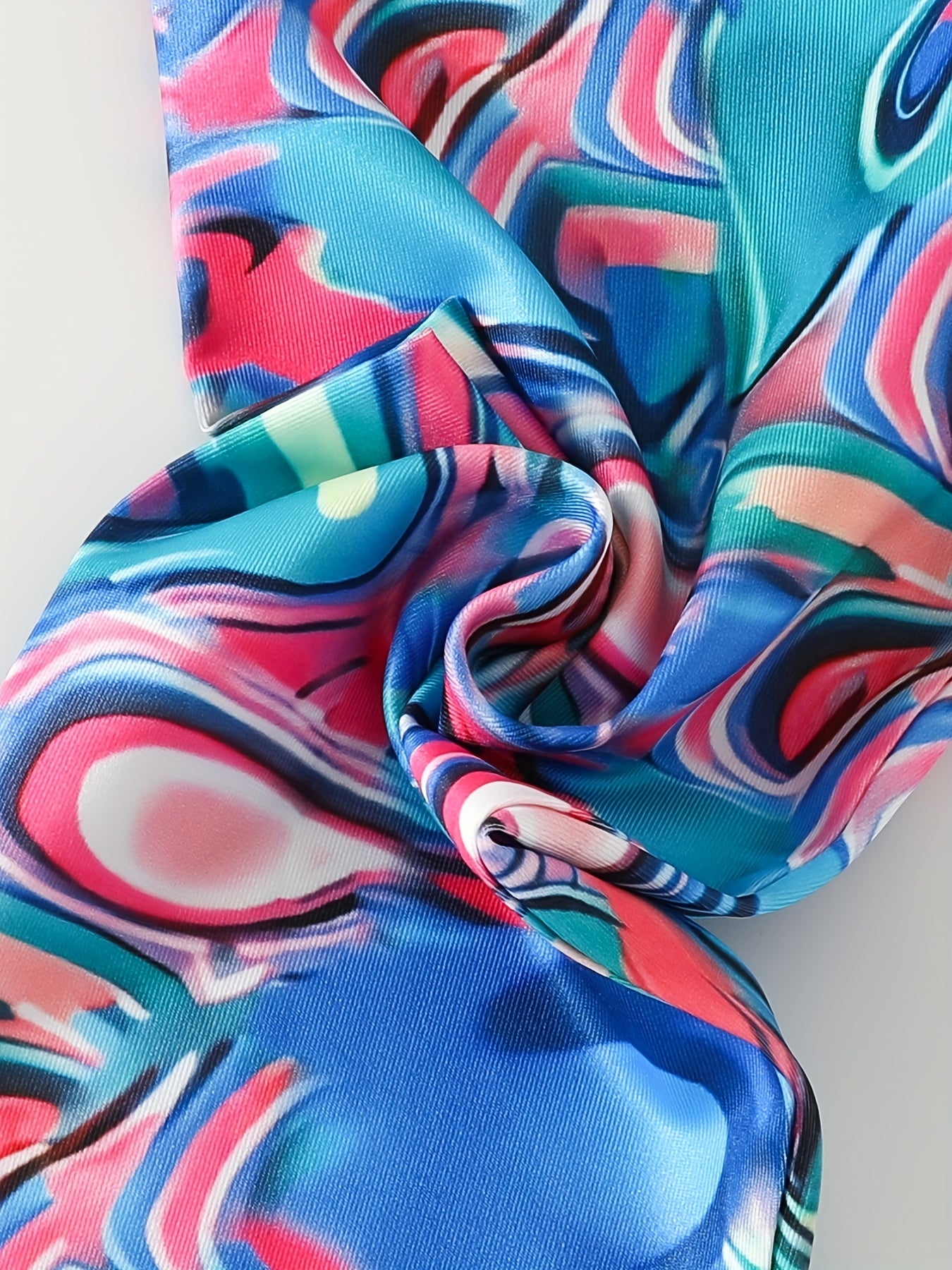 Girls' Colorful Swirls Print Cropped Pants