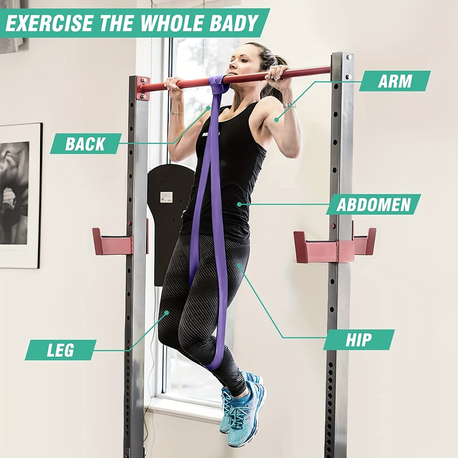 Resistance Band Set For Men And Women - Pull Up Aid Exercise - Physical Therapy