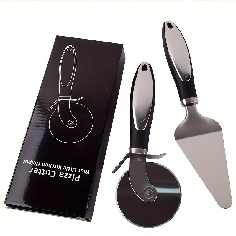 Pizza Cutter & Shovel Set Stainless Steel Slicer Server