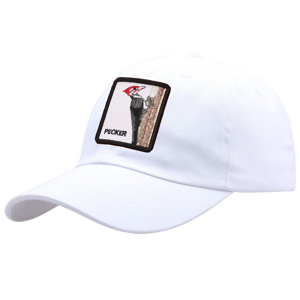 Animal Embroidery Patch Baseball Cap Cotton Sun Hat Adjustable Dad Hats