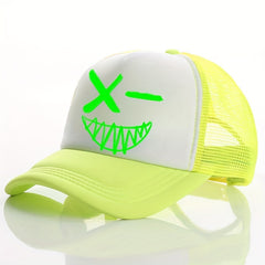 Multicolor Ghost Face Print Men's Peaked Cap Sunshade Baseball Cap