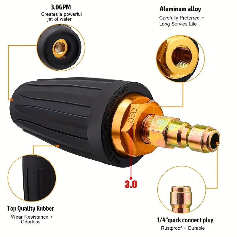 High Pressure Washer Rotating Turbo Nozzle Quick Connection Spray Washer