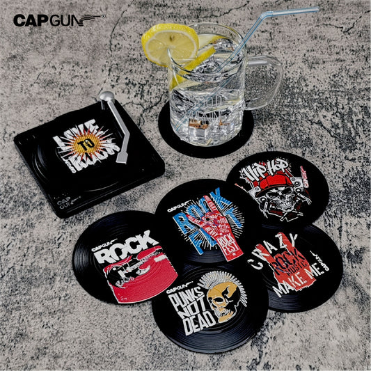 Vinyl Record Coasters Hip Hop Punk Rock Music Cup Coasters