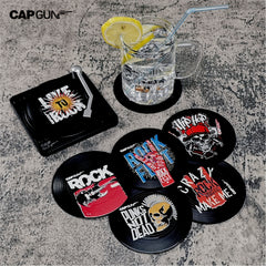 Vinyl Record Coasters Hip Hop Punk Rock Music Cup Coasters
