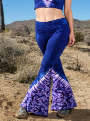  Tie Dye High Rise Skinny Flare Leg Pants