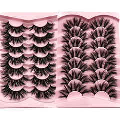 7 Pairs Fluffy 6D Faux Mink Wispy Eyelashes Natural Look False Lashes