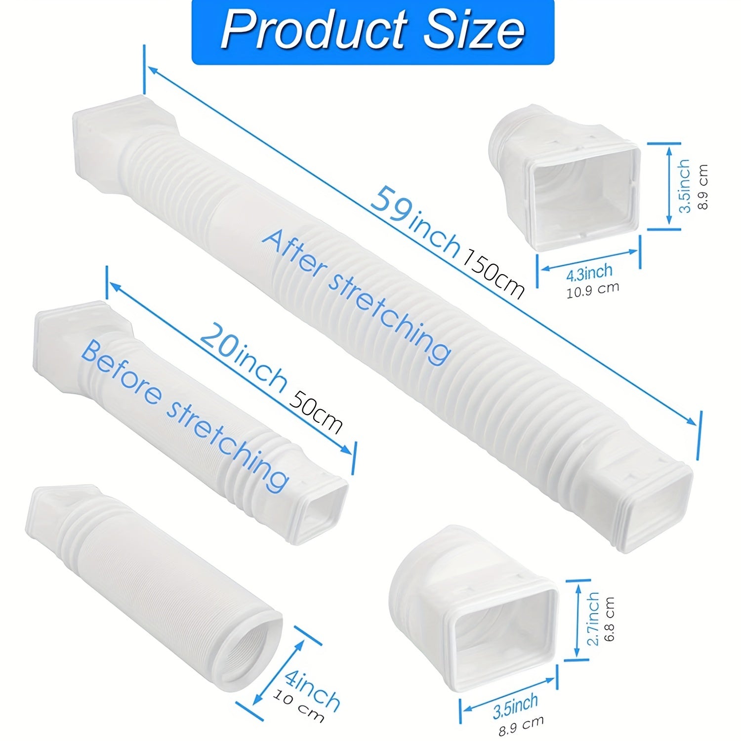 Flexible Rain Downspout Extender Set 20-149 with Screws