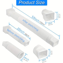 Flexible Rain Downspout Extender Set 20-149 with Screws