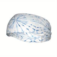 Men's Tie Dye Floral Headband Stretchy Fit Gym Halloween