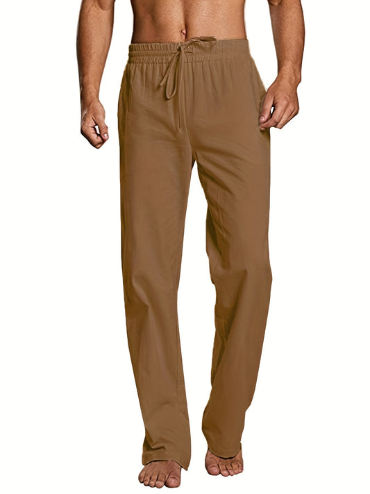 Men's Drawstring Cotton Loose Waistband Pants