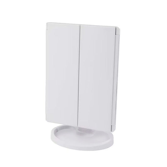 Touch Control Trifold Makeup Mirror with Lights 2X 3X Magnification