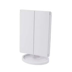 Touch Control Trifold Makeup Mirror with Lights 2X 3X Magnification