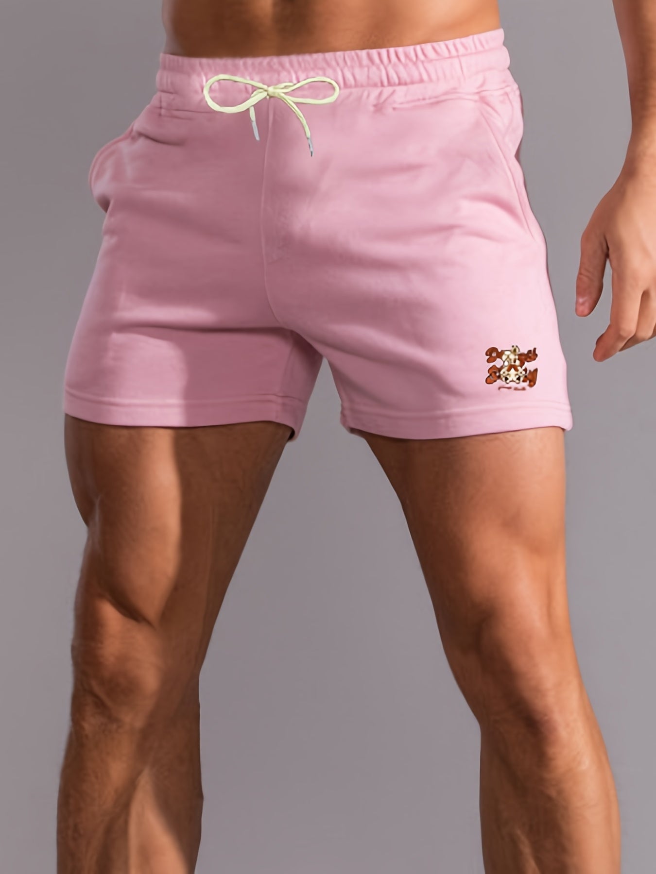 Men's Active Shorts with Pockets - Casual Drawstring Shorts