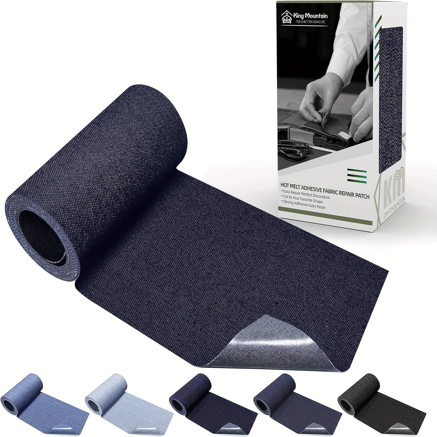 Denim Iron on Repair Patch 7 X 152 Cotton Jeans Patch Kit