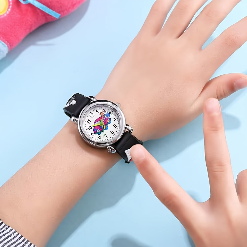 Boys Cartoon Car Quartz Watch Rubber Sports Children's Accessories